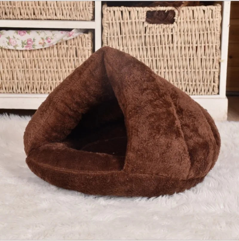 Warm Cat Slippers in Winter Comfortable Tents Soft Thick Cats Beds