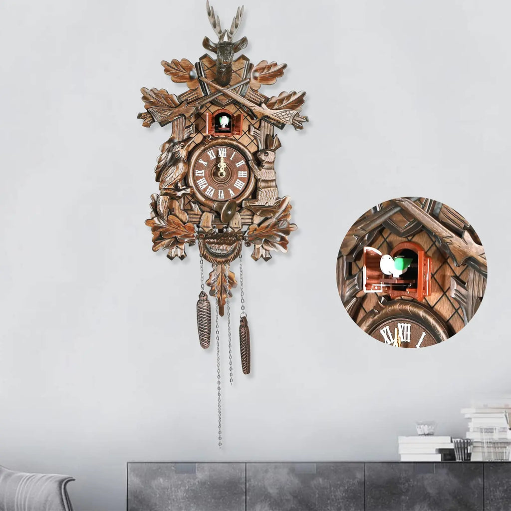Cuckoo Wall Clock, German Traditional Black Forest Cuckoo Clock