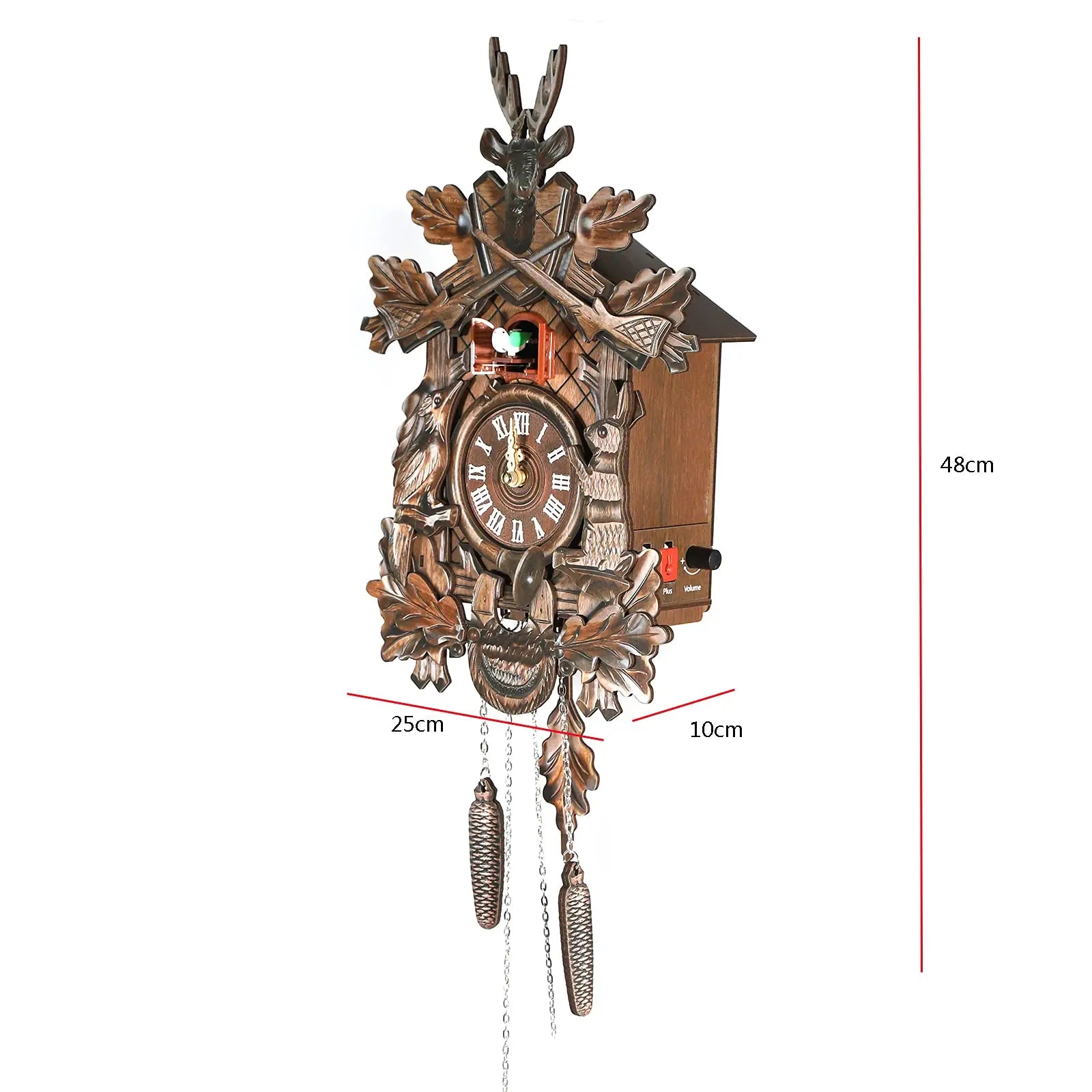 Cuckoo Wall Clock, German Traditional Black Forest Cuckoo Clock
