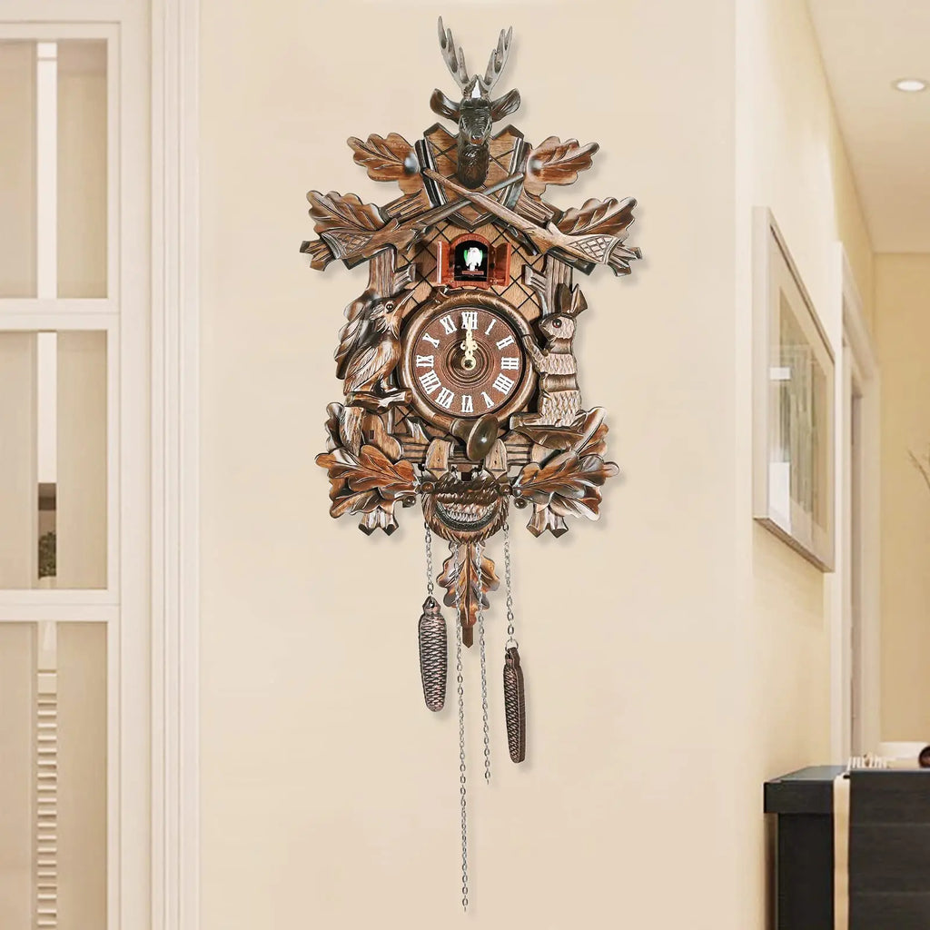 Cuckoo Wall Clock, German Traditional Black Forest Cuckoo Clock