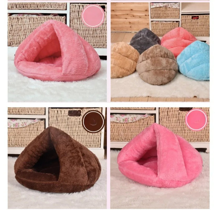 Warm Cat Slippers in Winter Comfortable Tents Soft Thick Cats Beds