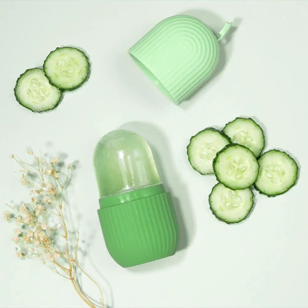 Silicone Cube Tray Shape Face Facial Ice Roller Massage Face Massage