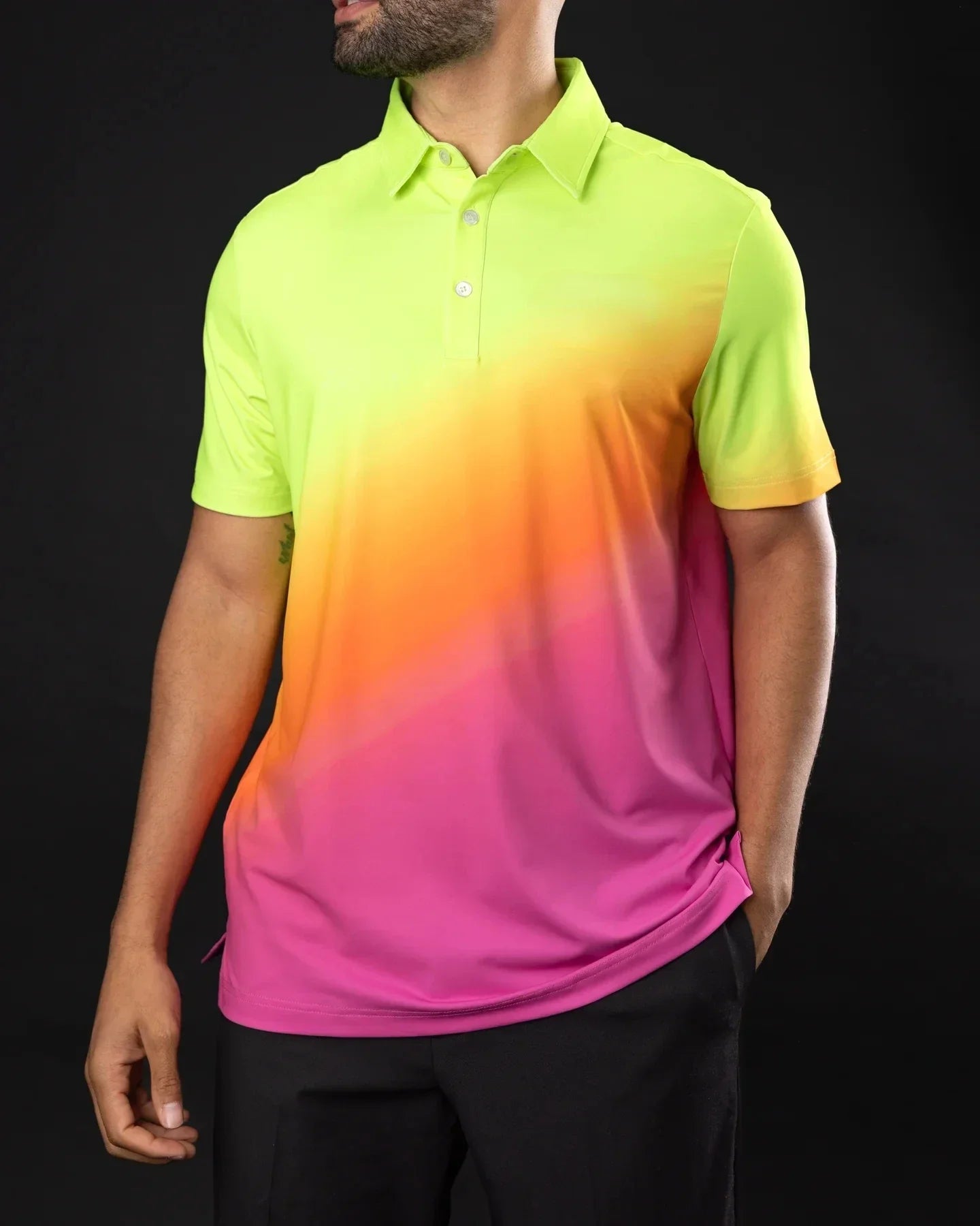 2023 New Golf Wear Fashion Polo Shirt Men's Short Sleeved T-shirt Summer New Striped Lapel Casual Half Sleeve Polo Shirt Tops