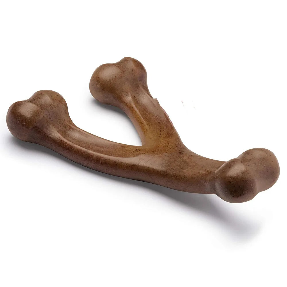 Durable Bone Dog Chew Toy for Aggressive Chewers Real Bacon
