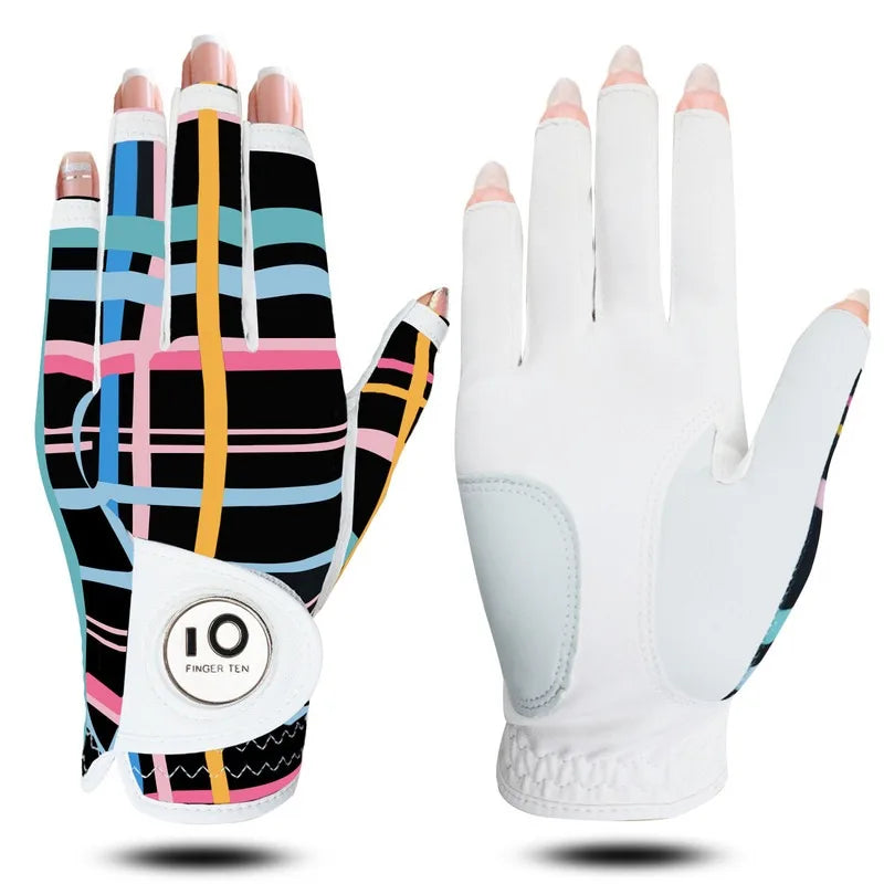 All Weather Grip Nail Golf Gloves Women Left Hand