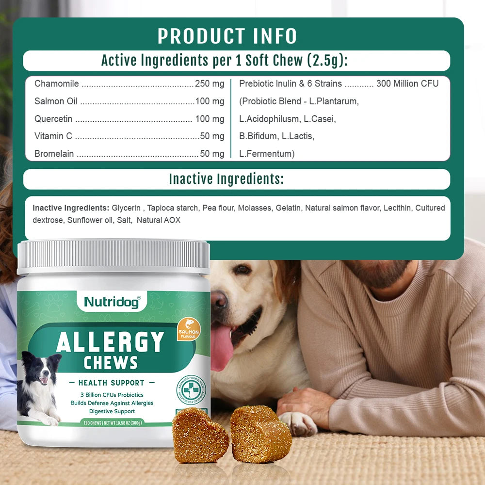 NUTRIDOG Dog Anti-Allergy Chews Salmon Flavor