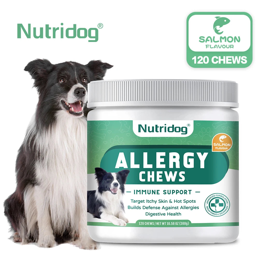 NUTRIDOG Dog Anti-Allergy Chews Salmon Flavor