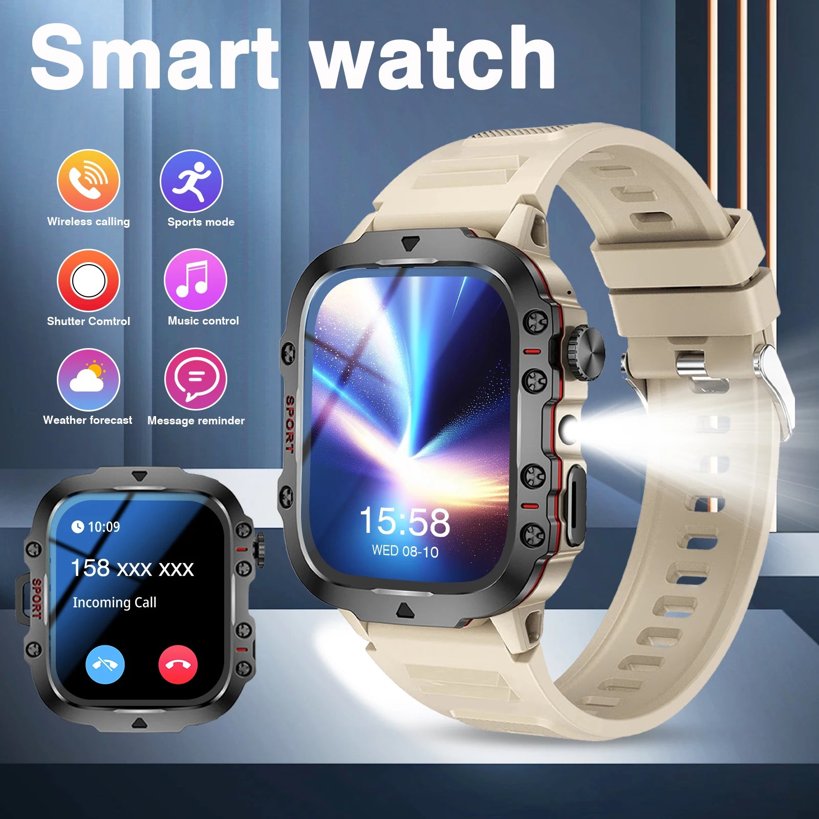2025 Men's Smart Watch with Wireless Calling, Dual Straps