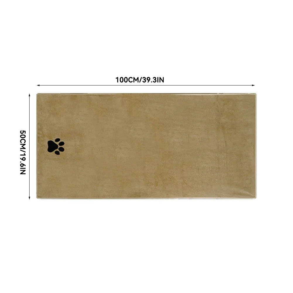 *75cm*100cm Microfiber Pet Bath Towel Embroidered Super Soft