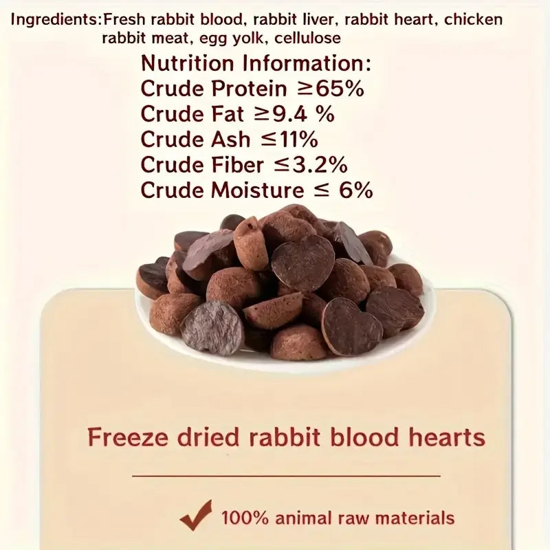Freeze-Dried Cat Treats,Pet Food for Dogs, Iron-Rich Dog Cat Treats