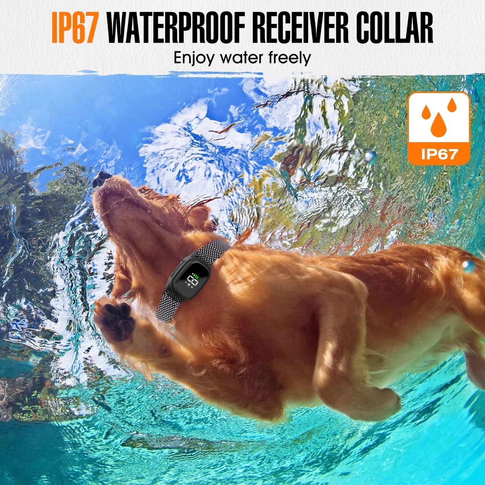 Waterproof Dog Bark Collar,Rechargeable Anti-Bark Collar For Dog Small,Medium Dog