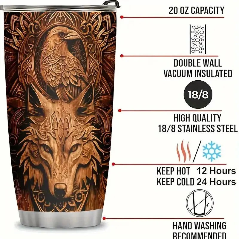 1pc 20oz Stainless Steel Insulated & Cold - Retaining Tumbler