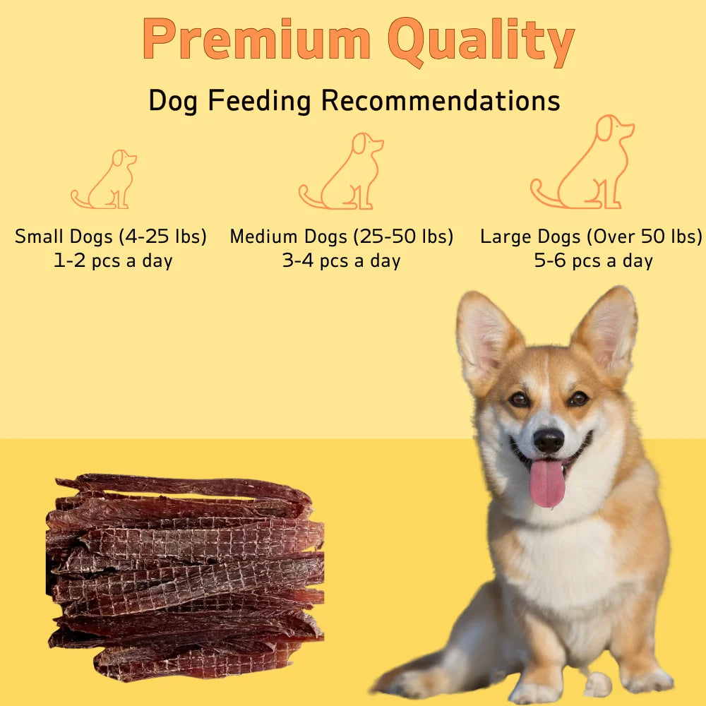 150g/5.29oz Chicken Jerky and Duck Jerky Dog Treats For Small, Medium, Large Dog