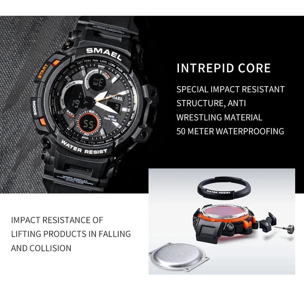 Military Men Watches Sport Casual Rubber Strap