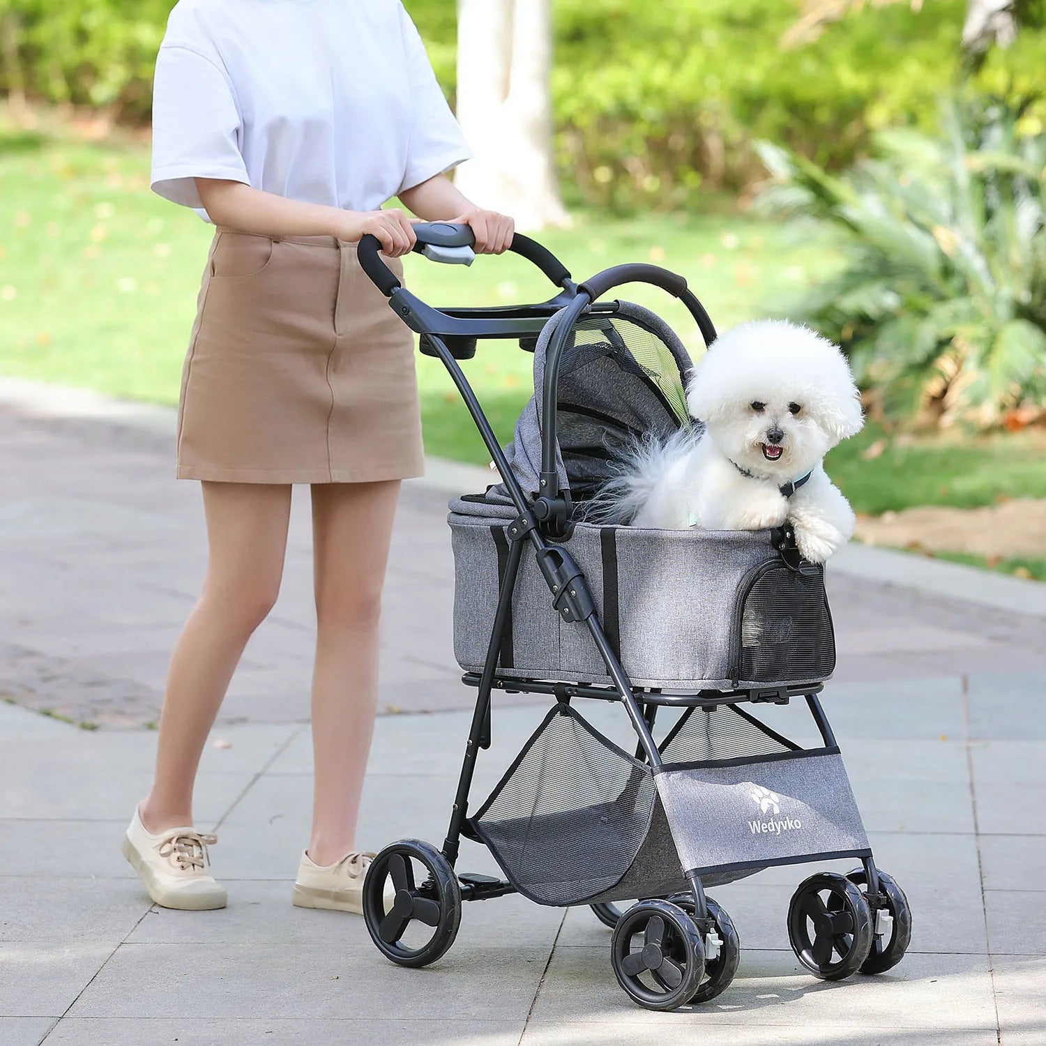 3 in 1 Pet Stroller with Removable Carrier