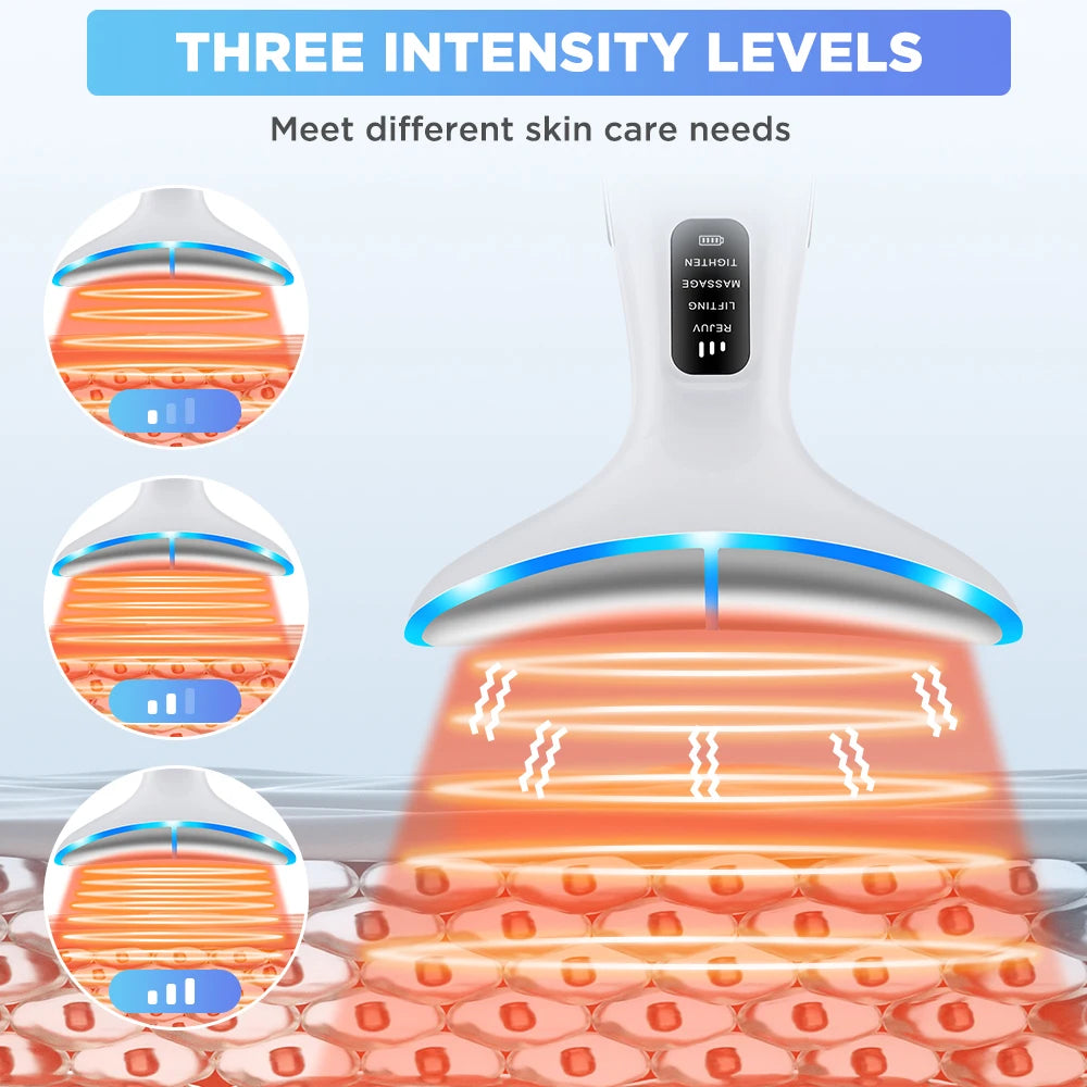 3 Massage Modes Microcurrent Neck Beauty Device Face Lifting