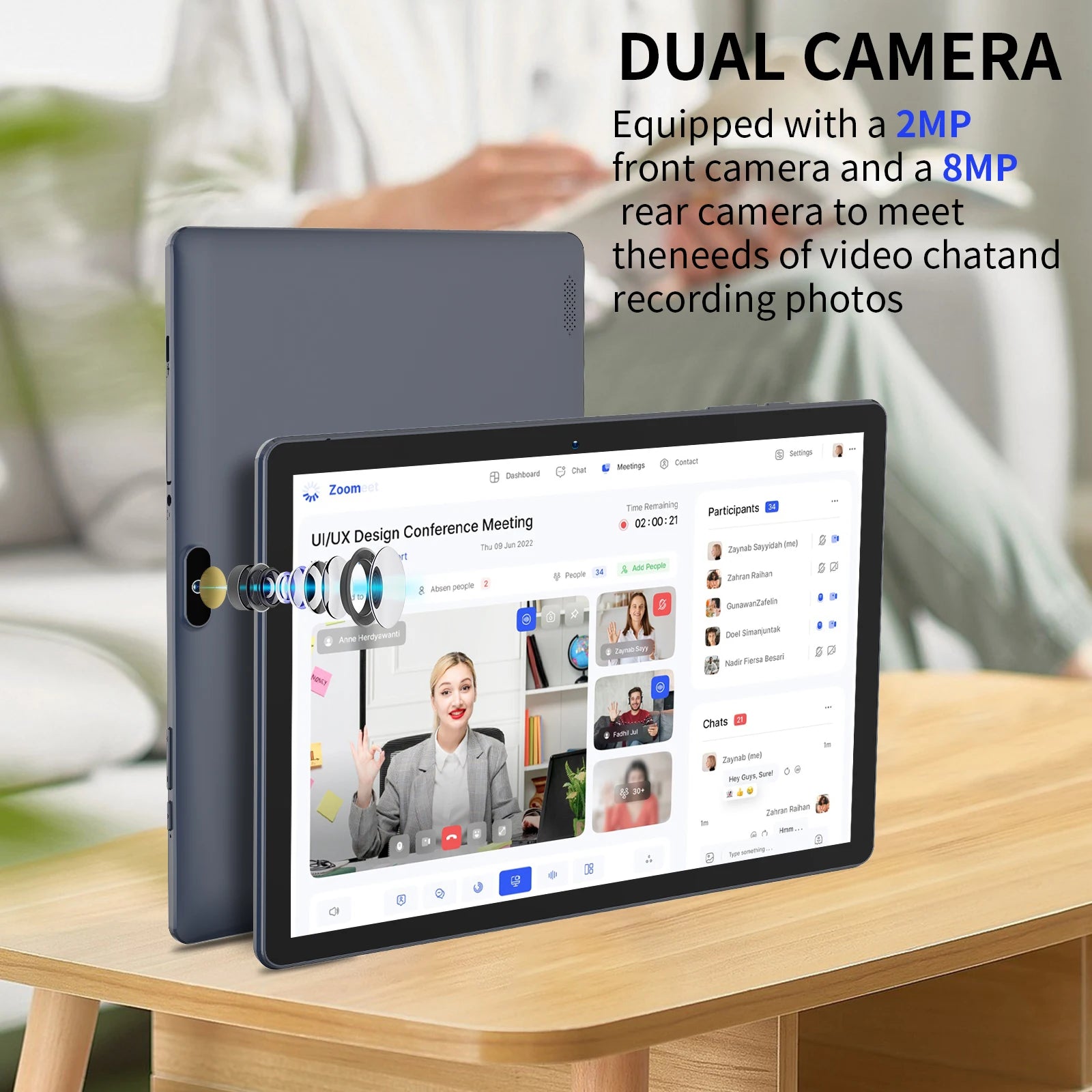 10.1 Inch Tablet PC Android 13 64 GB Quad Core Touch Screen