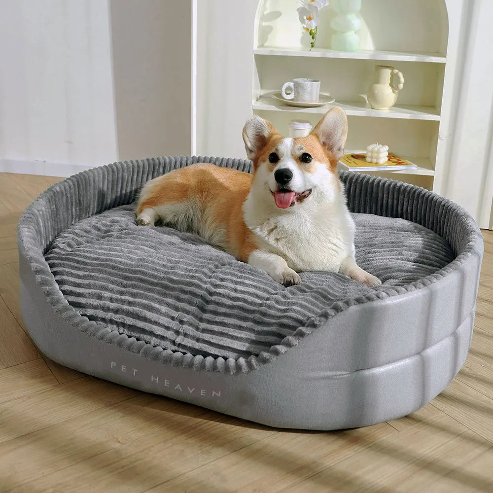 A super sized pet bed that is soft, dirt resistant, non slip, comfortable
