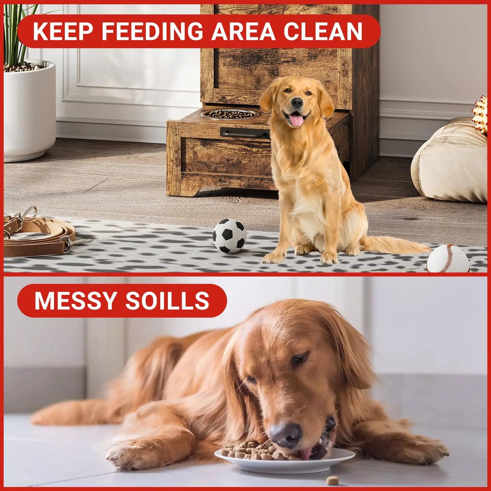 Large Dog Food Storage Cabinet with Flip Top