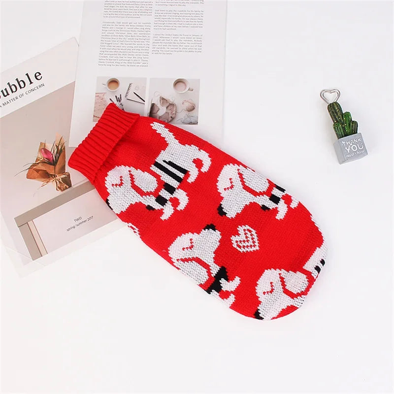 Cute Pet Dog Sweater for Small Dogs Winter Warm Puppy Cat Clothes