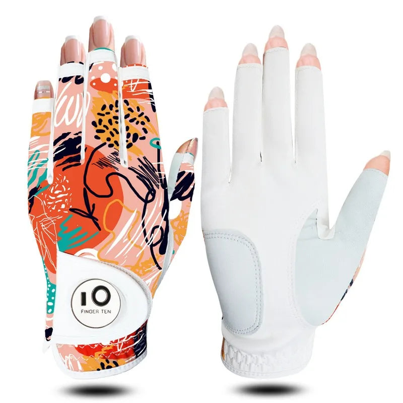 All Weather Grip Nail Golf Gloves Women Left Hand
