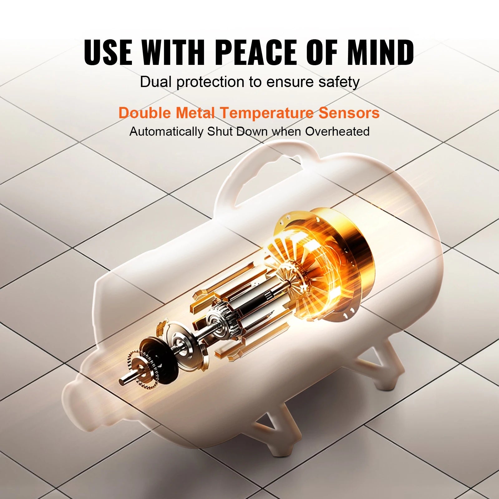 SucceBuy 2000W/2.7HP Dog Blow Dryer Adjustable Speed Temperature Control