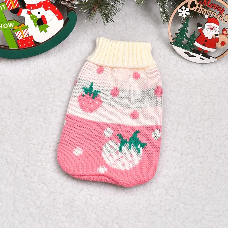 Cute Pet Dog Sweater for Small Dogs Winter Warm Puppy Cat Clothes