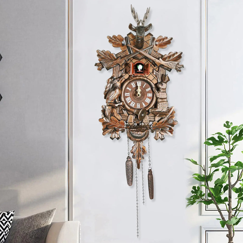 Cuckoo Wall Clock, German Traditional Black Forest Cuckoo Clock