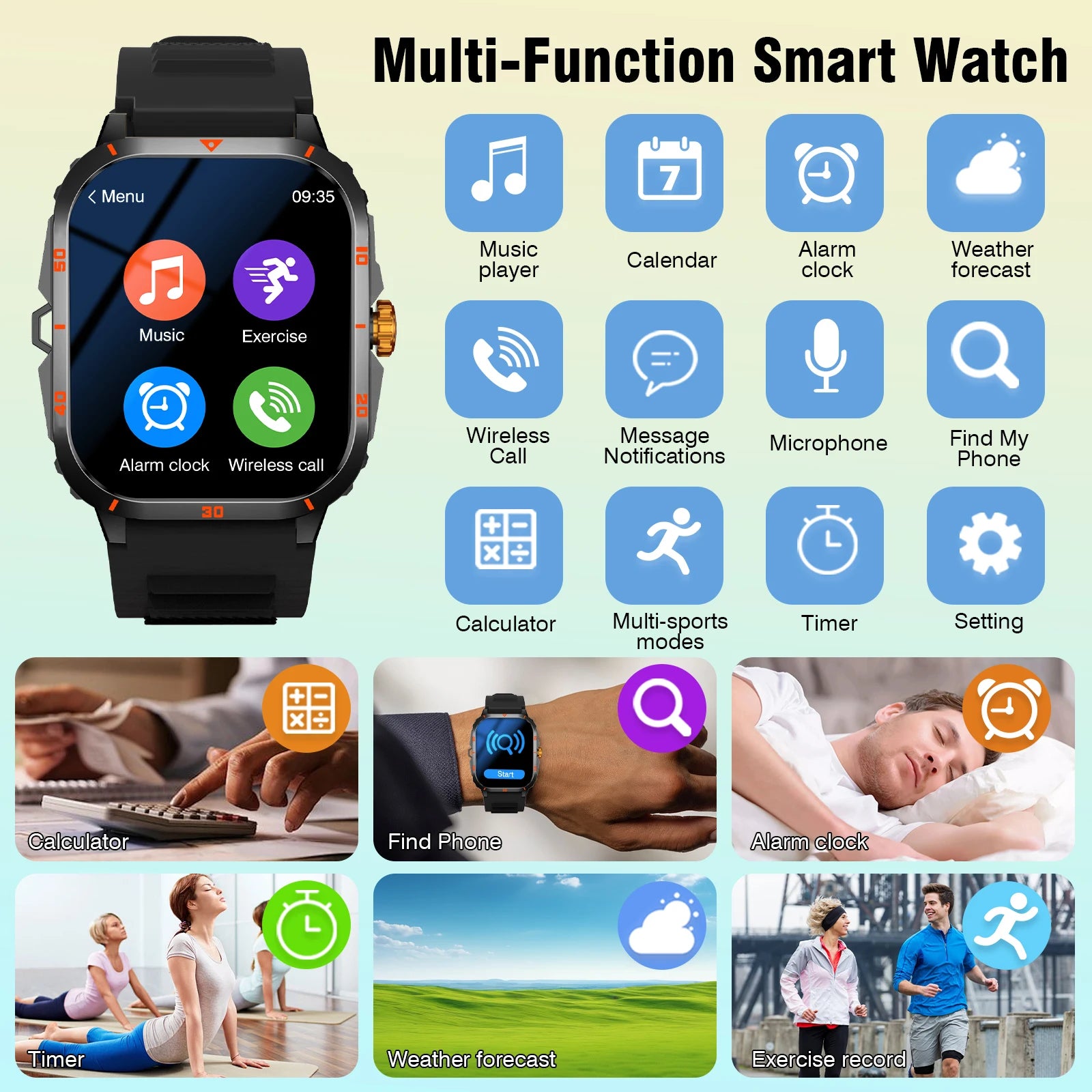2025 Men's Smart Watch with Wireless Calling, Dual Straps