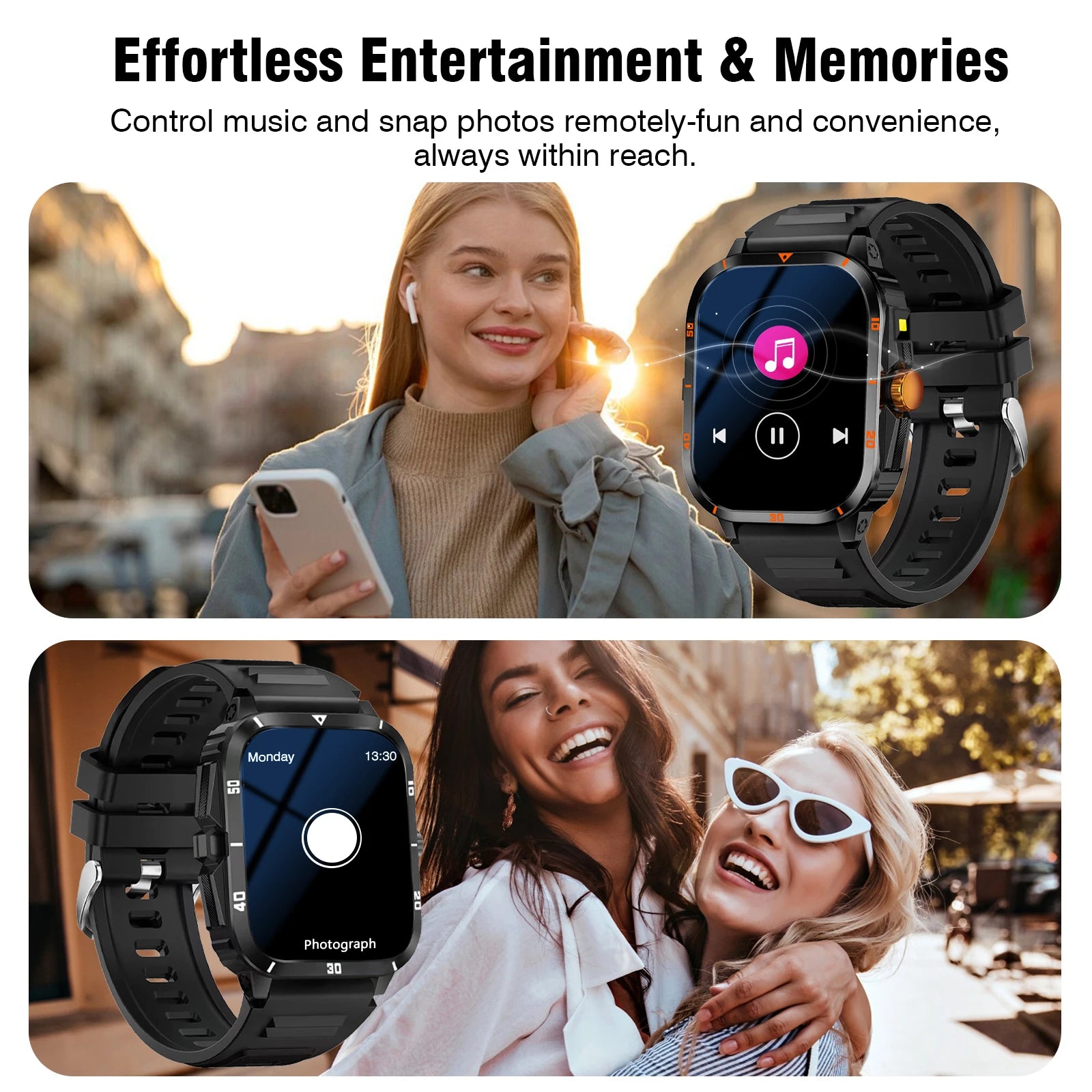 2025 Men's Smart Watch with Wireless Calling, Dual Straps