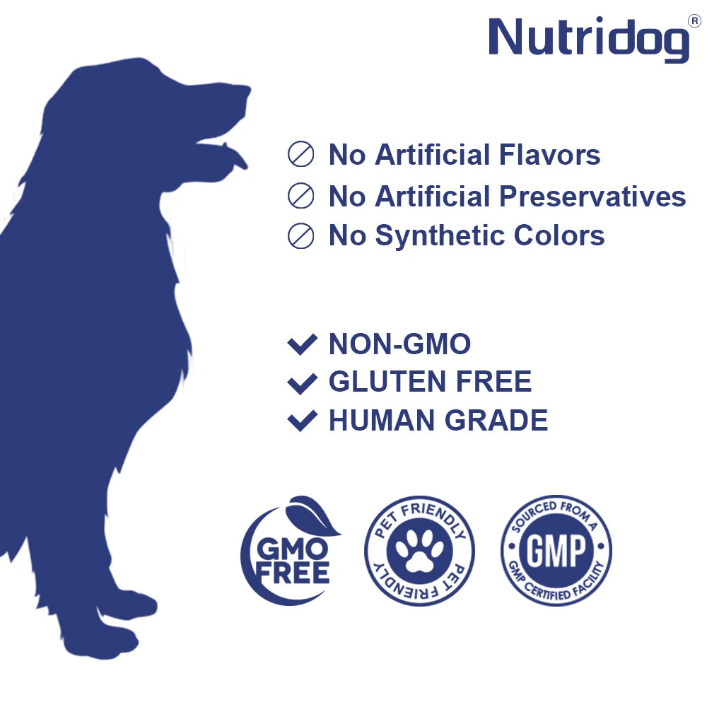 NUTRIDOG Dog Liver Support Chews Milk Thistle Curcumin Livers Detox  120 PCS/Bottle