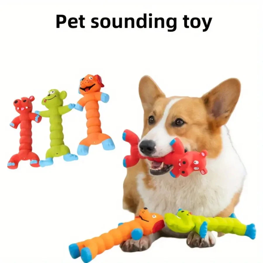 Dog Squeaky Toy for Teddy French Bulldog Latex Teeth Cleaning